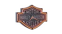 Harley Davidson shield logo neon bar clock