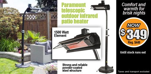 Paramount telescopic outdoor infrared patio heater