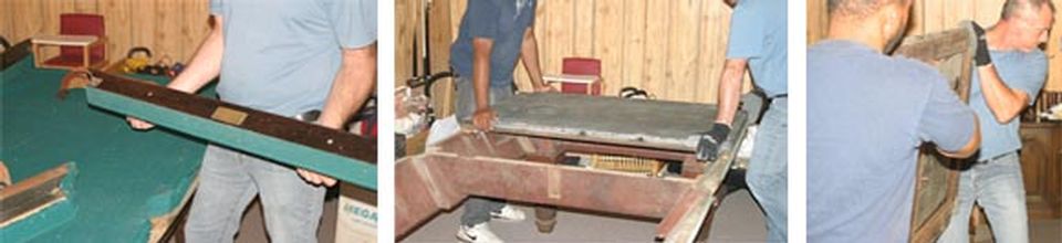 Restauration de table de billard antique et réparation après sinistre - Image 3