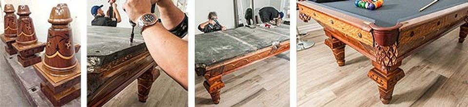 Restauration de table de billard antique et réparation après sinistre - Image 5