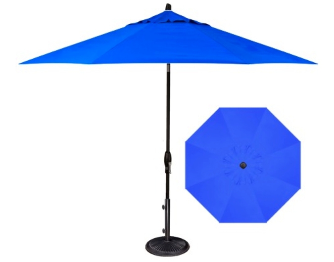 9' Cobalt Blue Octagonal Patio Umbrella Parasol by Treasure Garden