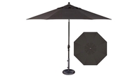 9' Octagonal Black Patio Umbrella Parasol by Treasure Garden