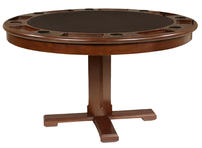 Octagonal Bumper Pool Table With Reversible Top And Chairs