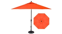 Orange garden umbrella in 9 foot market style by Treasure Garden