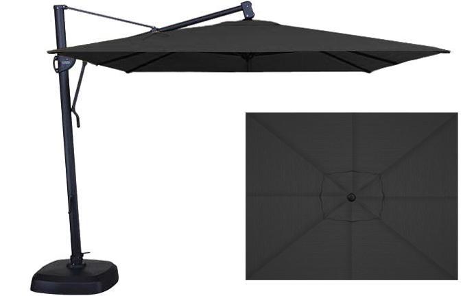 Black Rectangular 10 X 13 Foot Patio Umbrella