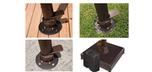 Parasol de jardin rectangulaire rouge 10 x 13 pieds Treasure Garden