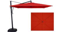 Parasol de jardin rectangulaire rouge 10 x 13 pieds Treasure Garden