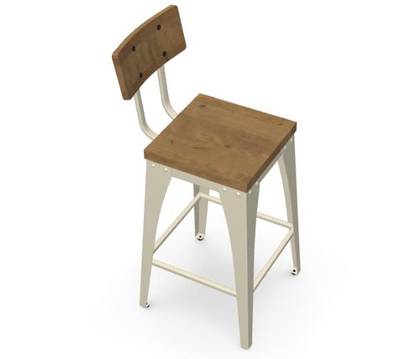 Amisco Upright 40264 Industrial looking stool