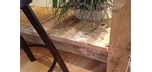 Industrial bar table - Recycled wood and repurposed slate