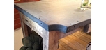 Industrial bar table - Recycled wood and repurposed slate