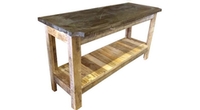 Table de bar industrielle en bois recyclé et ardoise