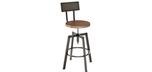 Industrial style repurposed wood barstool Architect by Amisco