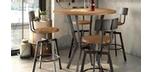 Industrial style repurposed wood barstool Architect by Amisco