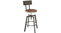 Industrial style repurposed wood barstool Architect by Amisco