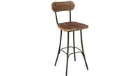 Repurposed wood stool Bean industrial model by Amisco