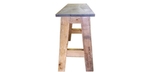 Table d'appoint en ardoise et bois recyclé réusiné