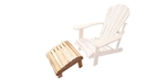 Repose pied Ottoman Adirondack en cèdre blanc