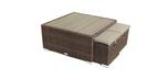 Repose-pieds patio en rotin avec coussin