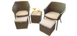 Outdoor wicker footrest