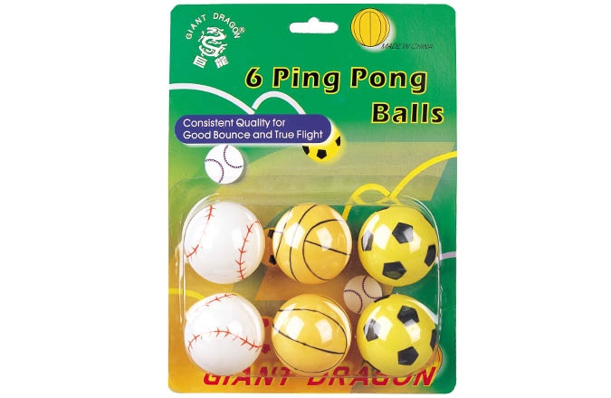 Balle de ping pong de style ballons sportifs soccer, basketball et baseball