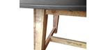 White Cedar wood outdoor dining table with repurposed billiard slate top