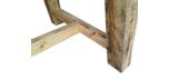 White Cedar wood outdoor dining table with repurposed billiard slate top