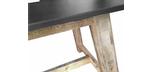 White Cedar wood outdoor dining table with repurposed billiard slate top