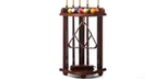 Walnut brown corner pool cue rack