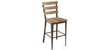 Dexter industrial repurposed looking metal and wood bar stool