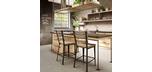 Dexter industrial repurposed looking metal and wood bar stool