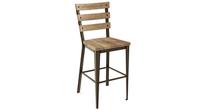 Dexter industrial repurposed looking metal and wood bar stool