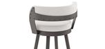 Russell metal rivet modern bar stool