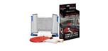 Portable retractable ping pong tennis net and paddles
