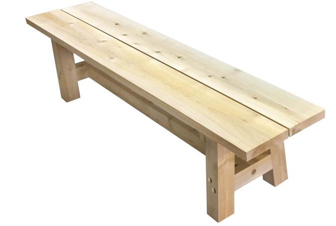 Outdoor Bench Made Of White Cedar