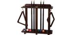 Brown floor stand pool cue rack