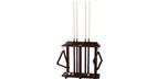 Brown floor stand pool cue rack