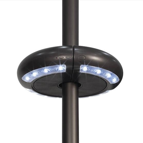 Lumière de parasol jardin DEL avec haut-parleur Bluetooth