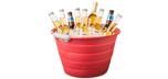 Red Silicone collapsible beverage bucket