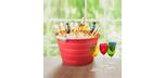 Red Silicone collapsible beverage bucket