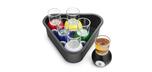 Ensemble de 6 verres à liqueur boules de billard et triangle