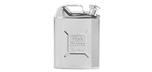 9oz flask made in the shape of a stainless steel Gas Jerry can
