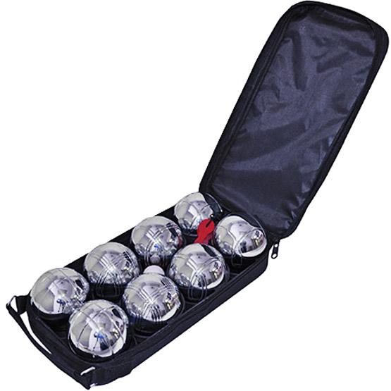 Petanque outdoor game set with balls and case