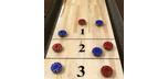 12 foot Walnut finish Majestic Shuffleboard game table