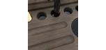 Majestic rustic black floor pool cue rack