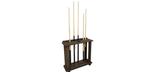Majestic rustic black floor pool cue rack