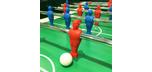Blue foosball soccer table made in Italy with 2 year warranty telescopic rods