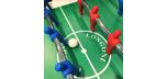 Blue foosball soccer table made in Italy with 2 year warranty telescopic rods