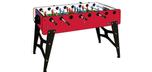 Red foosball soccer table made in Italy with 2 year warranty telescopic rods