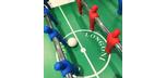 Red foosball soccer table made in Italy with 2 year warranty telescopic rods