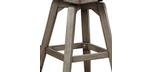 Tabouret de bar Graystone gris avec dossier